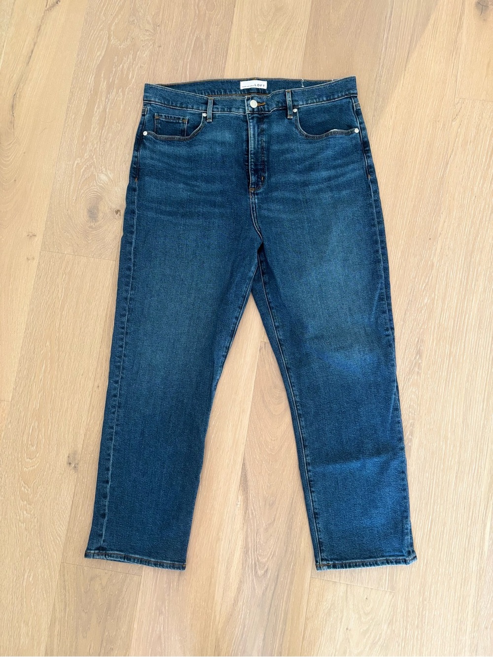 LOFT Women’s Boot-Cut Jeans — Dark Blue Denim
